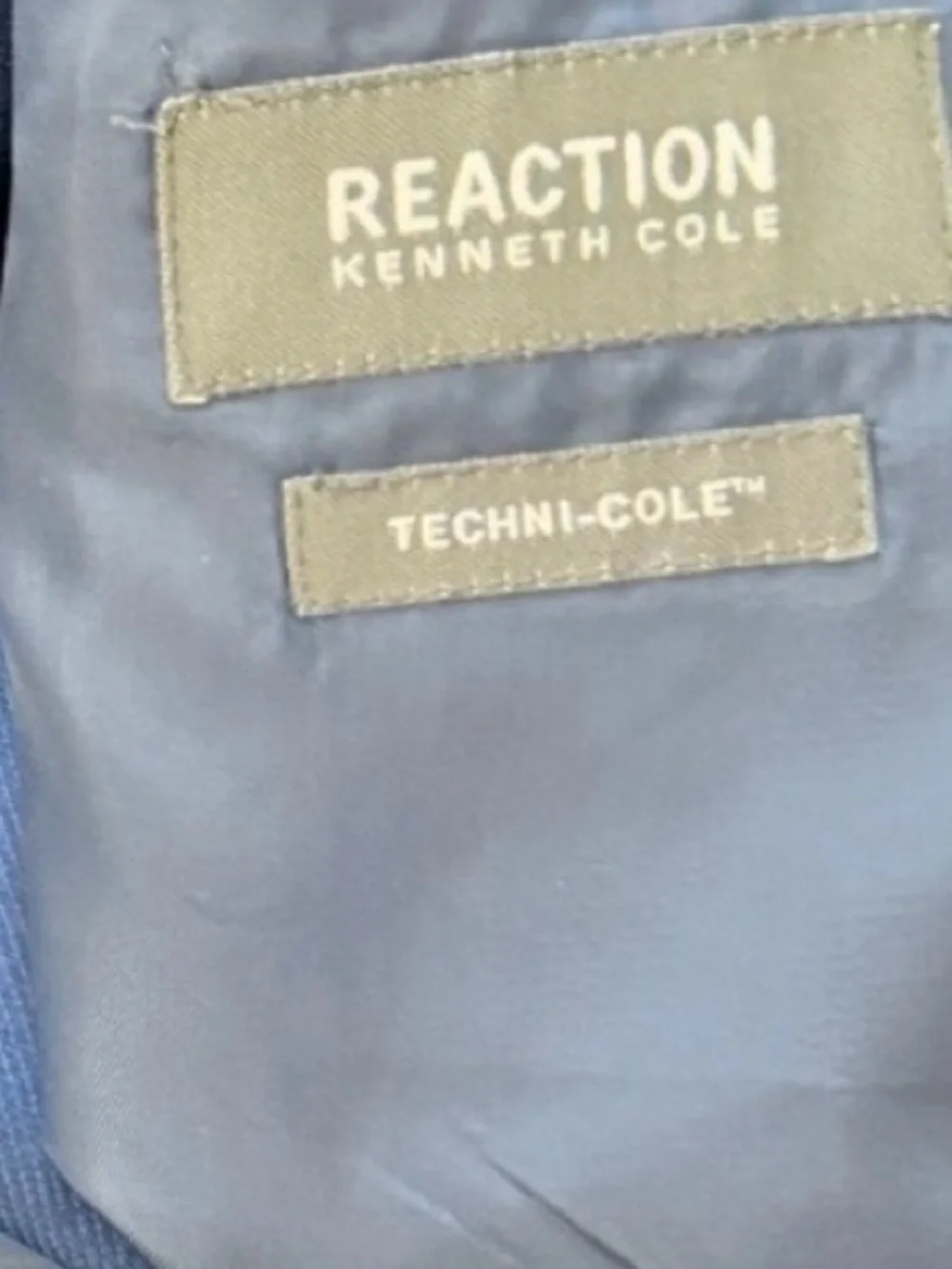 Kenneth Cole Techni-cole Suit Jacket Royal Blue men petite 38S medium